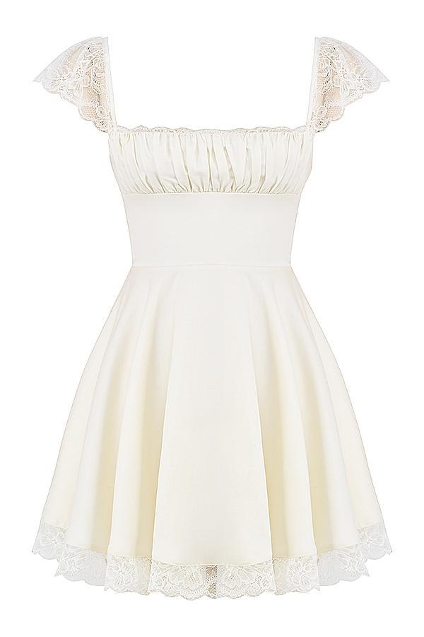 Kaia Ivory A-Line Mini Dress Product Image
