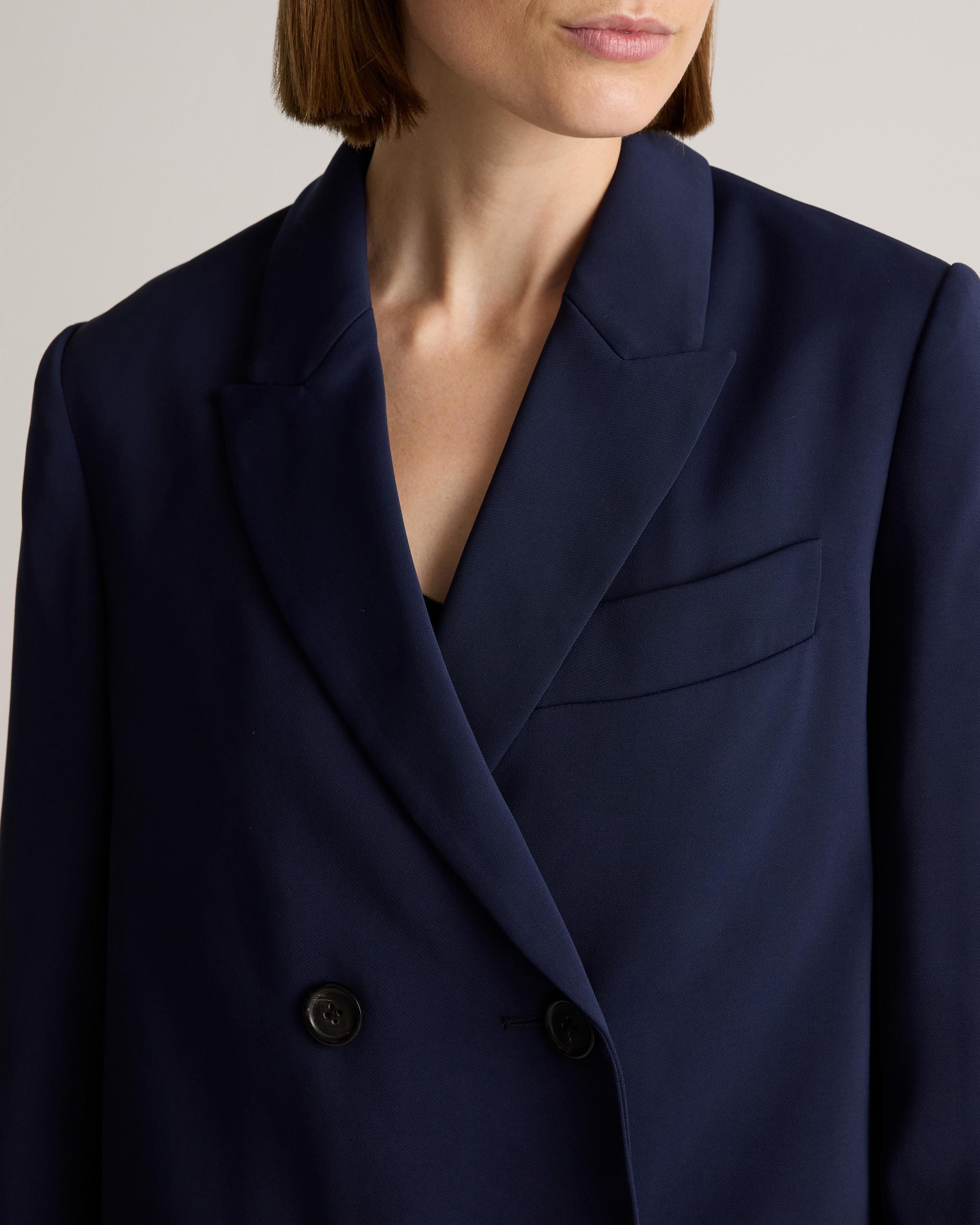 Quince | Women's Stretch Crepe Double-Breasted Blazer Polyester Product Image