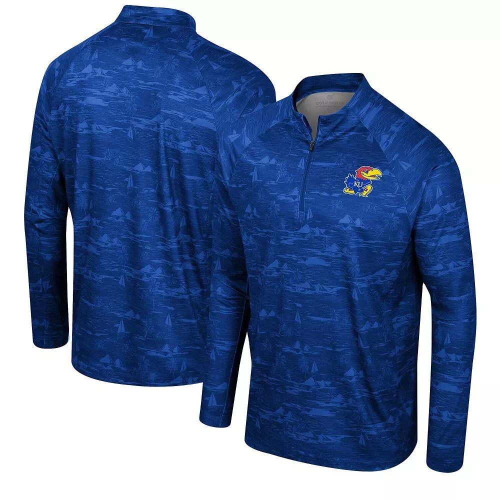 Men's Colosseum Cardinal Iowa State Cyclones Carson Raglan Quarter-Zip Jacket, Size: Medium, Red Product Image