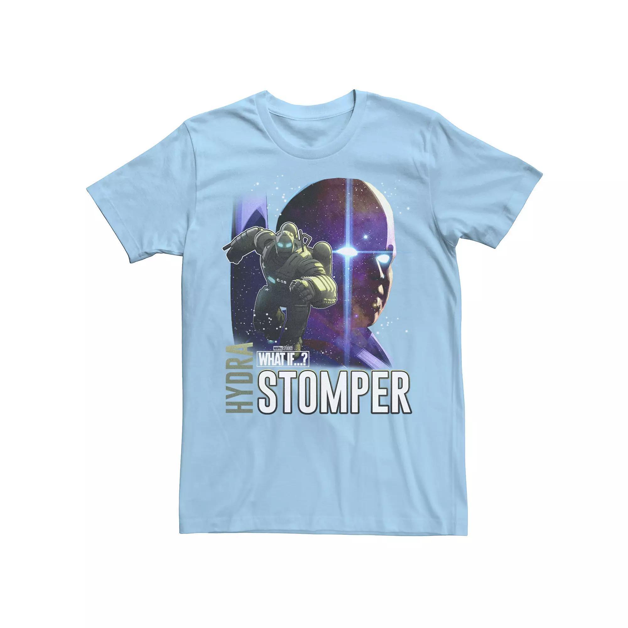 Men's Marvel What If Hydrastomper and Watcher Poster Tee, Boy's, Size: Small, Light Blue Product Image