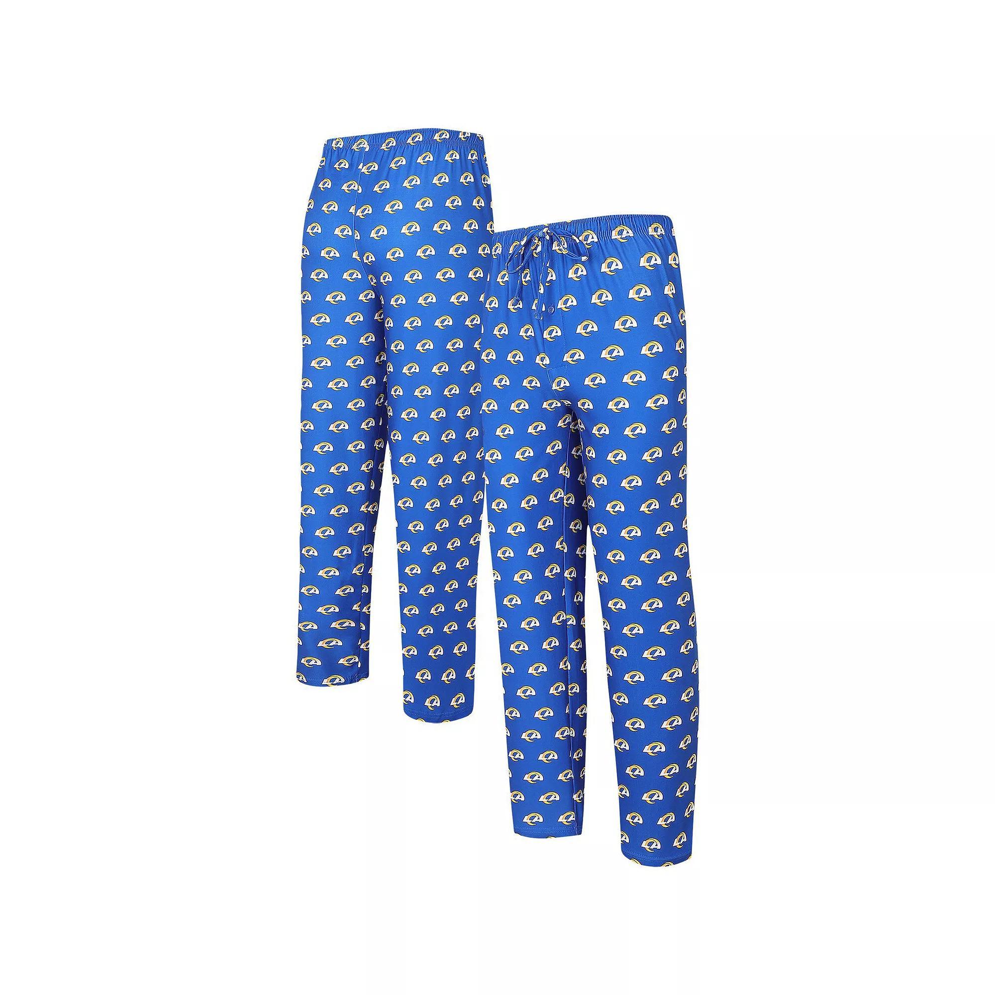 Men's Concepts Sport Royal Los Angeles Rams Gauge Allover Print Knit Pants, Size: 2XL, Blue Product Image