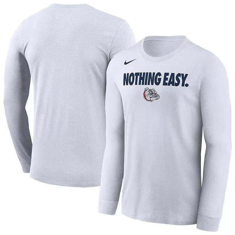 Men's Nike White Dayton Flyers 2025 On-Court Bench Long Sleeve T-Shirt, Size: Large, Day White Product Image