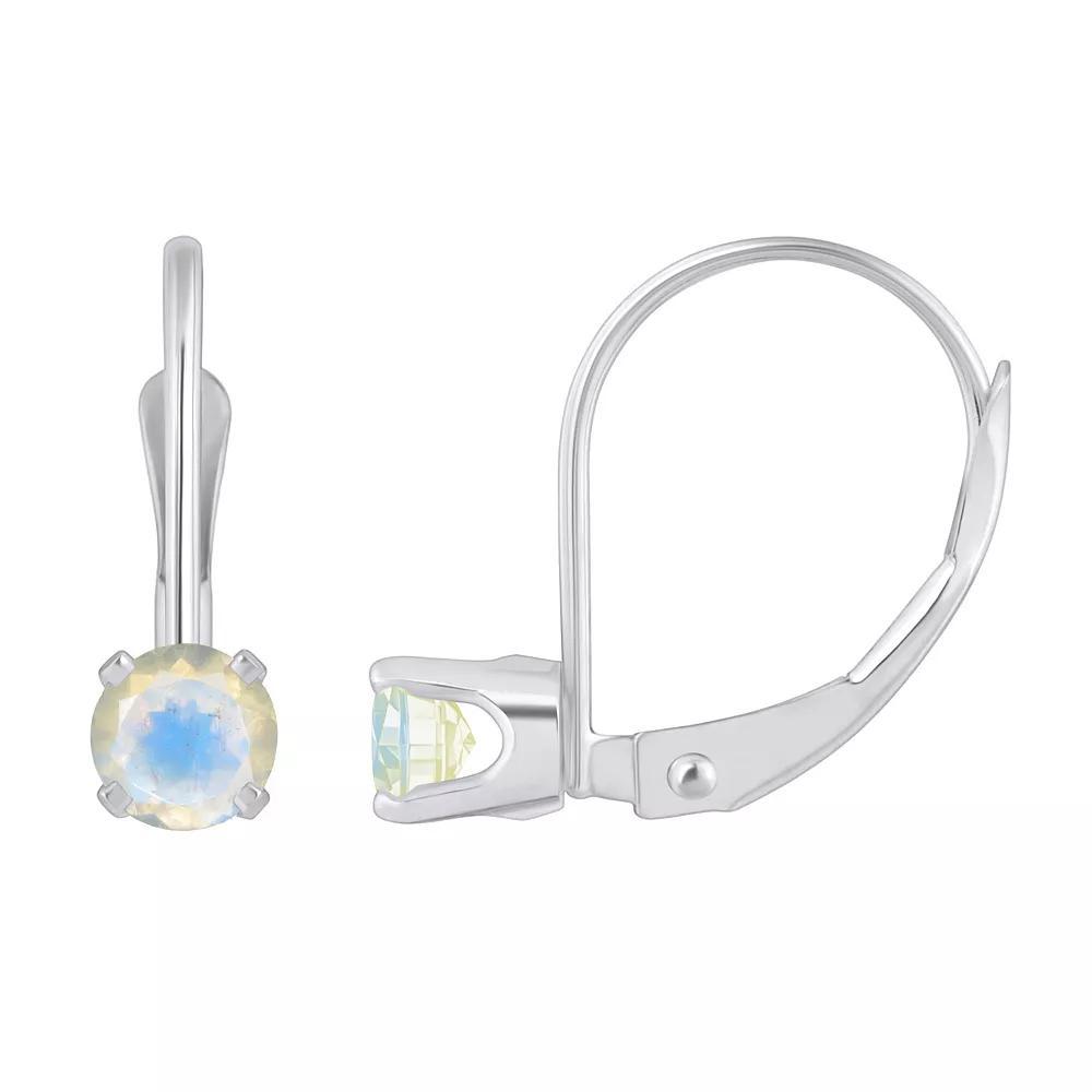 Celebration Gems 14k White Gold Gemstone Drop Earrings, Women's Product Image