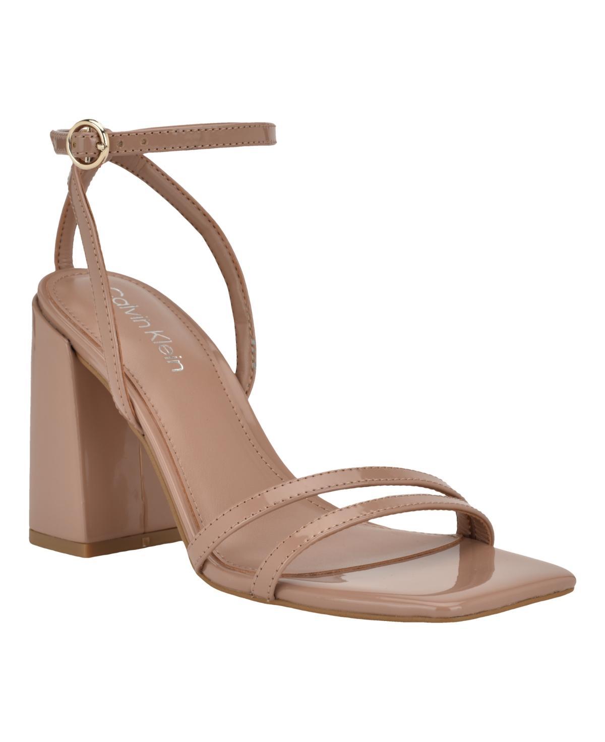 Calvin Klein Sassa (Light Natural Patent) Women's Sandals Product Image
