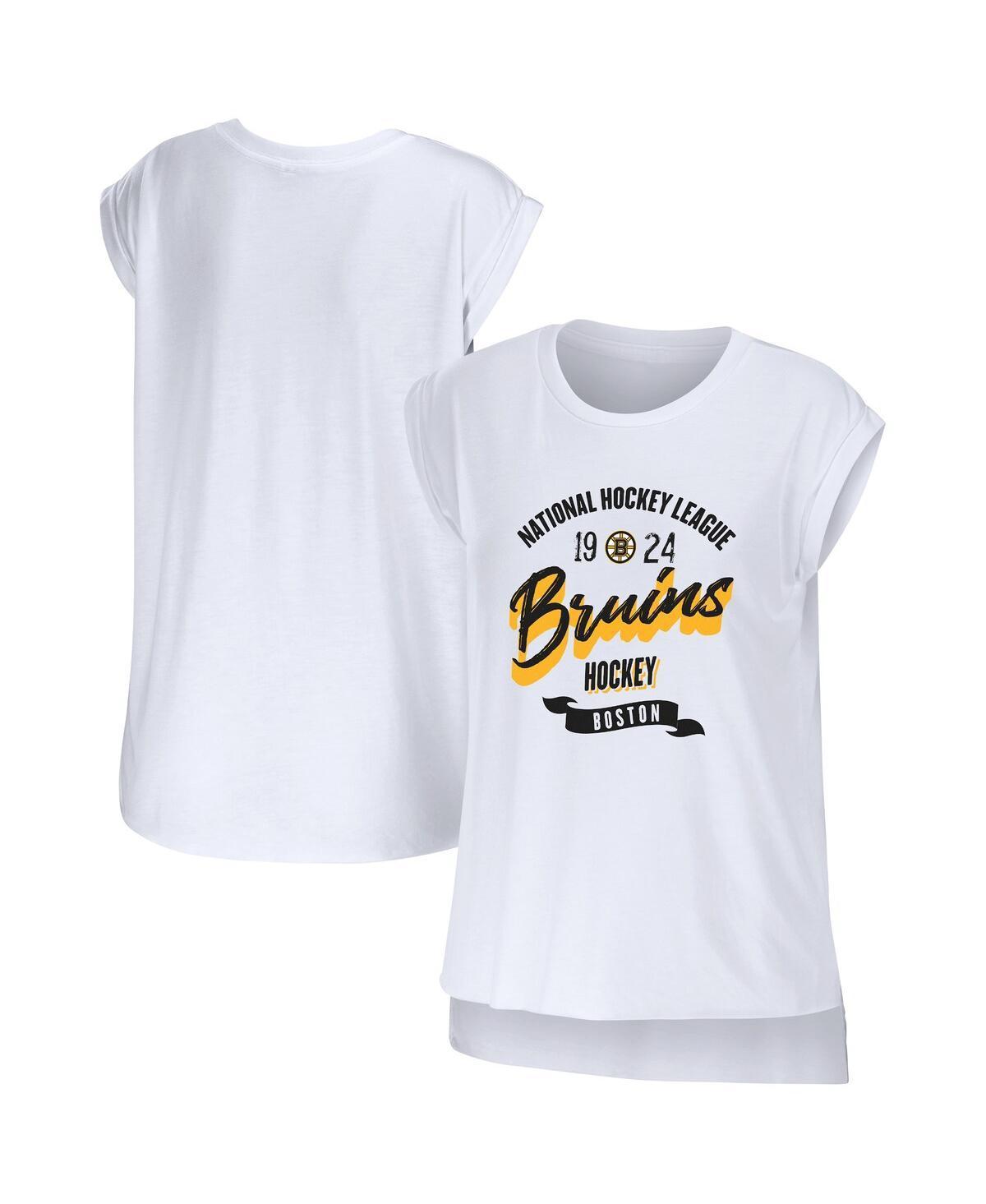 Women's WEAR by Erin Andrews White Pittsburgh Penguins Domestic Tank Top, Size: XL Product Image