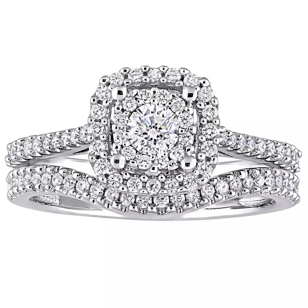 Stella Grace 10k White Gold 5/8 Carat T.W Diamond Engagement Ring Set, Women's Product Image