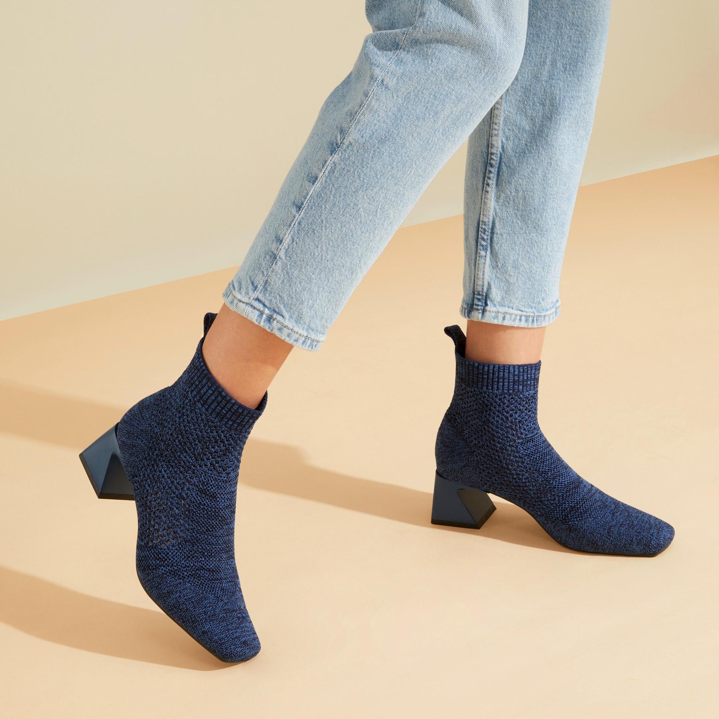 Square-Toe Perforated Heeled Boots (Melissa) Product Image