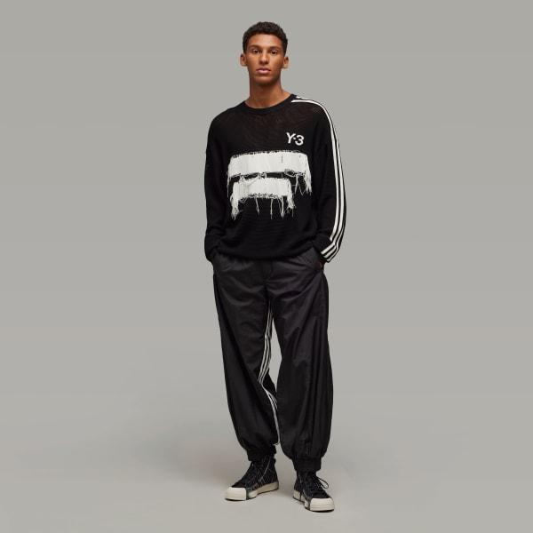 adidas Y-3 Graphic Knit Crew Sweater Black S Unisex Product Image