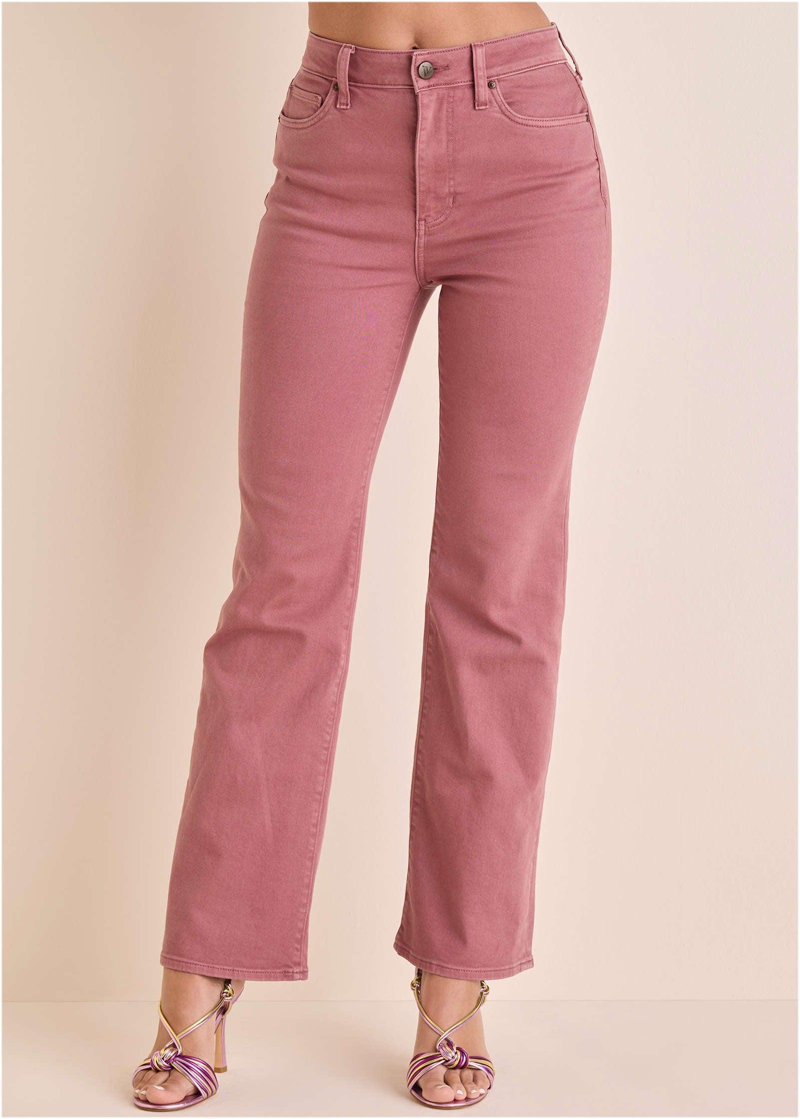 Penelope Modern Flare Jeans - Berry Product Image