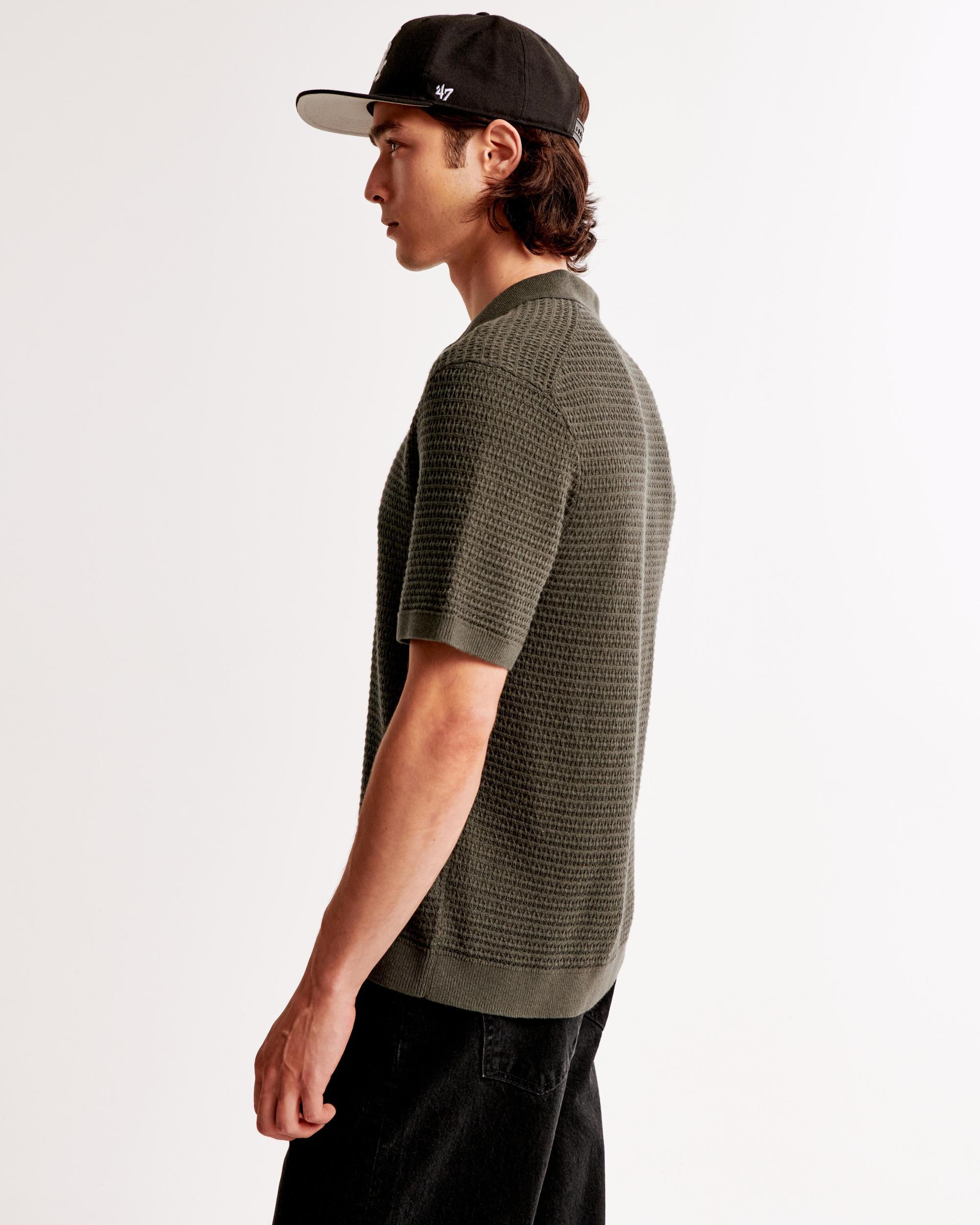 Retro Johnny Collar Sweater Polo Product Image
