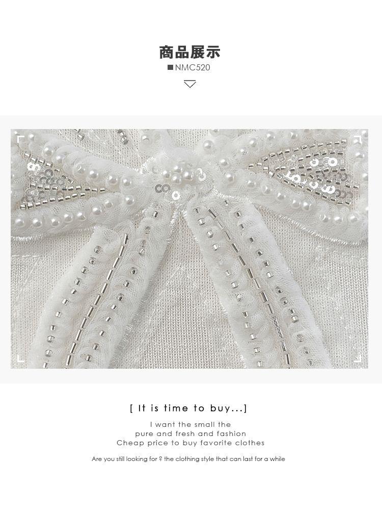 Bow-Accent Spaghetti-Strap Camisole Top Product Image