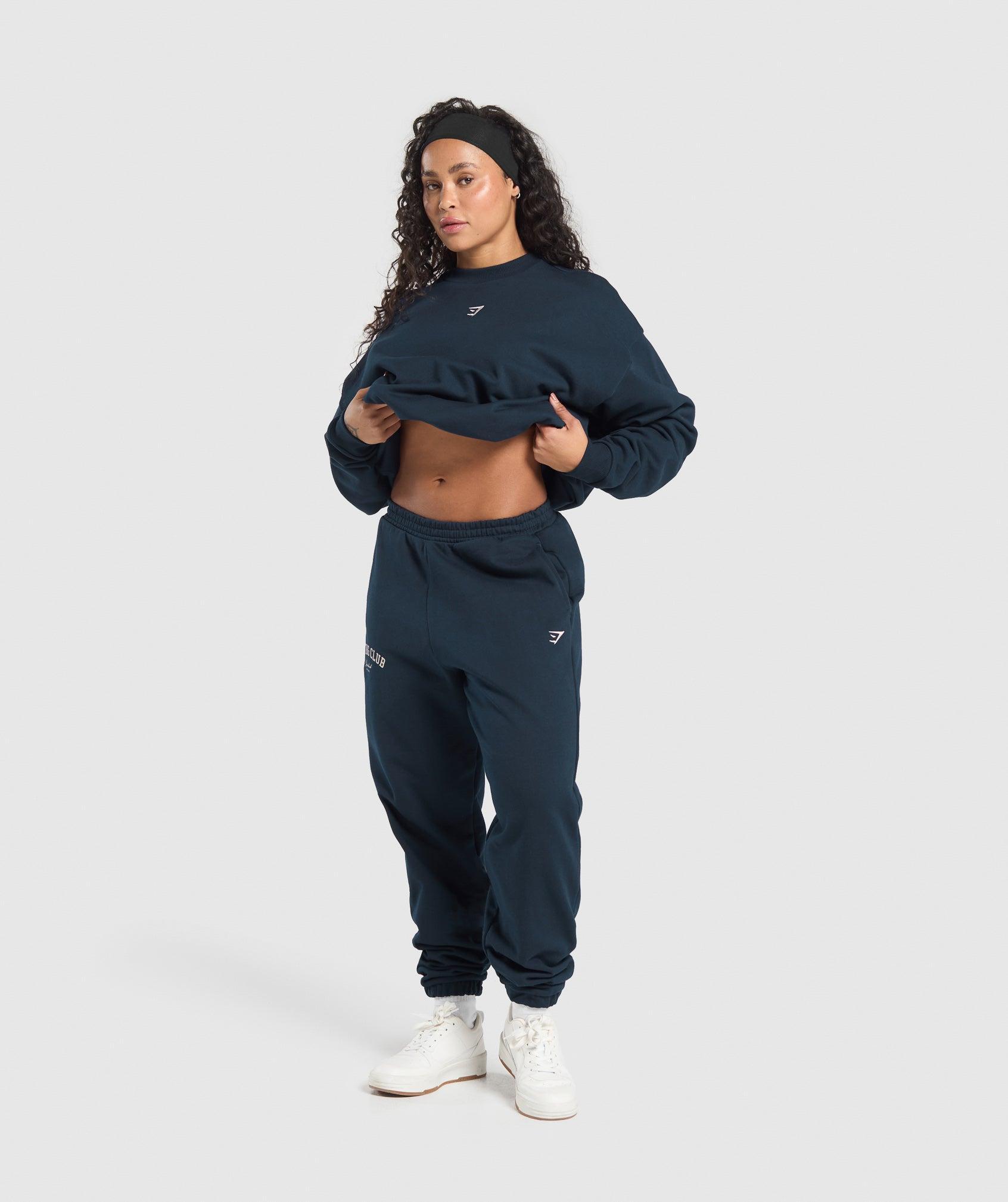 Gymshark Lifting Club Oversized Joggers - Navy Female Product Image