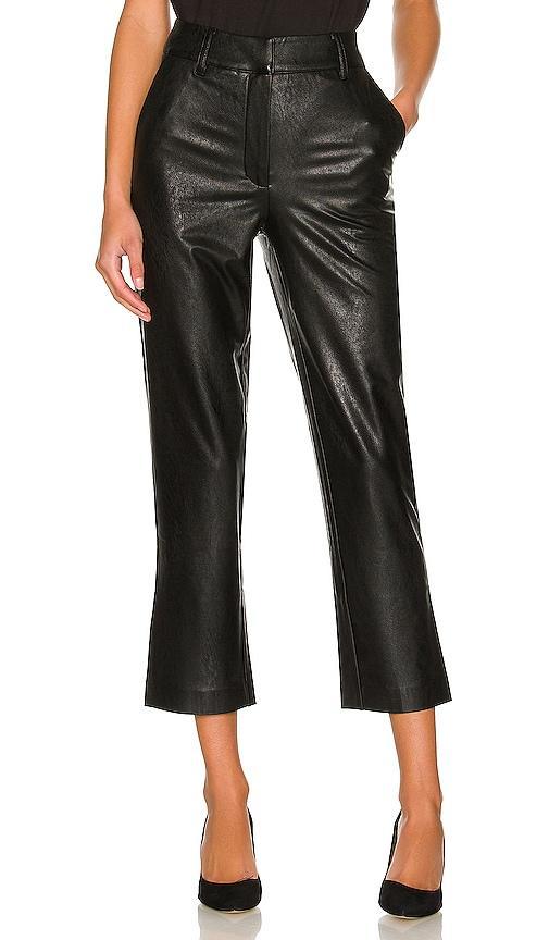 Womens Cropped Faux Leather Pants Product Image