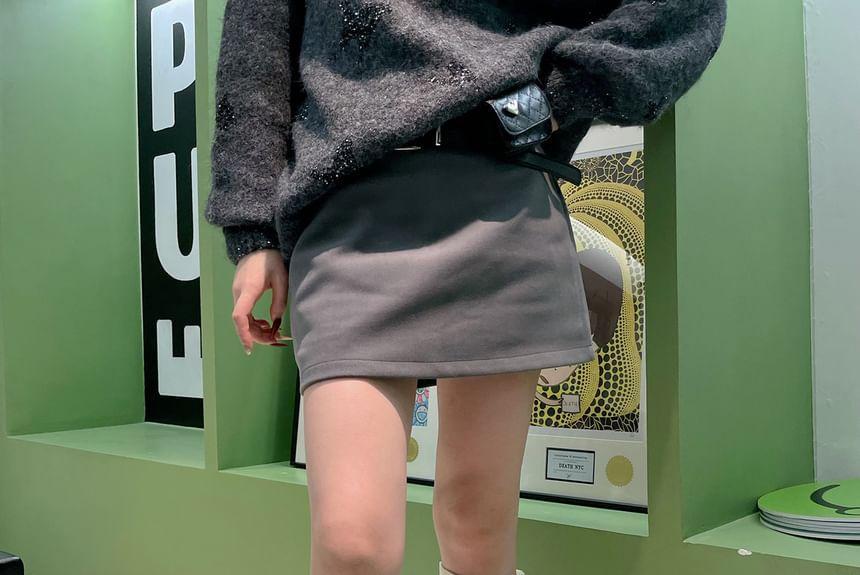 Contrast Stitch Slit Leg Warmers Product Image