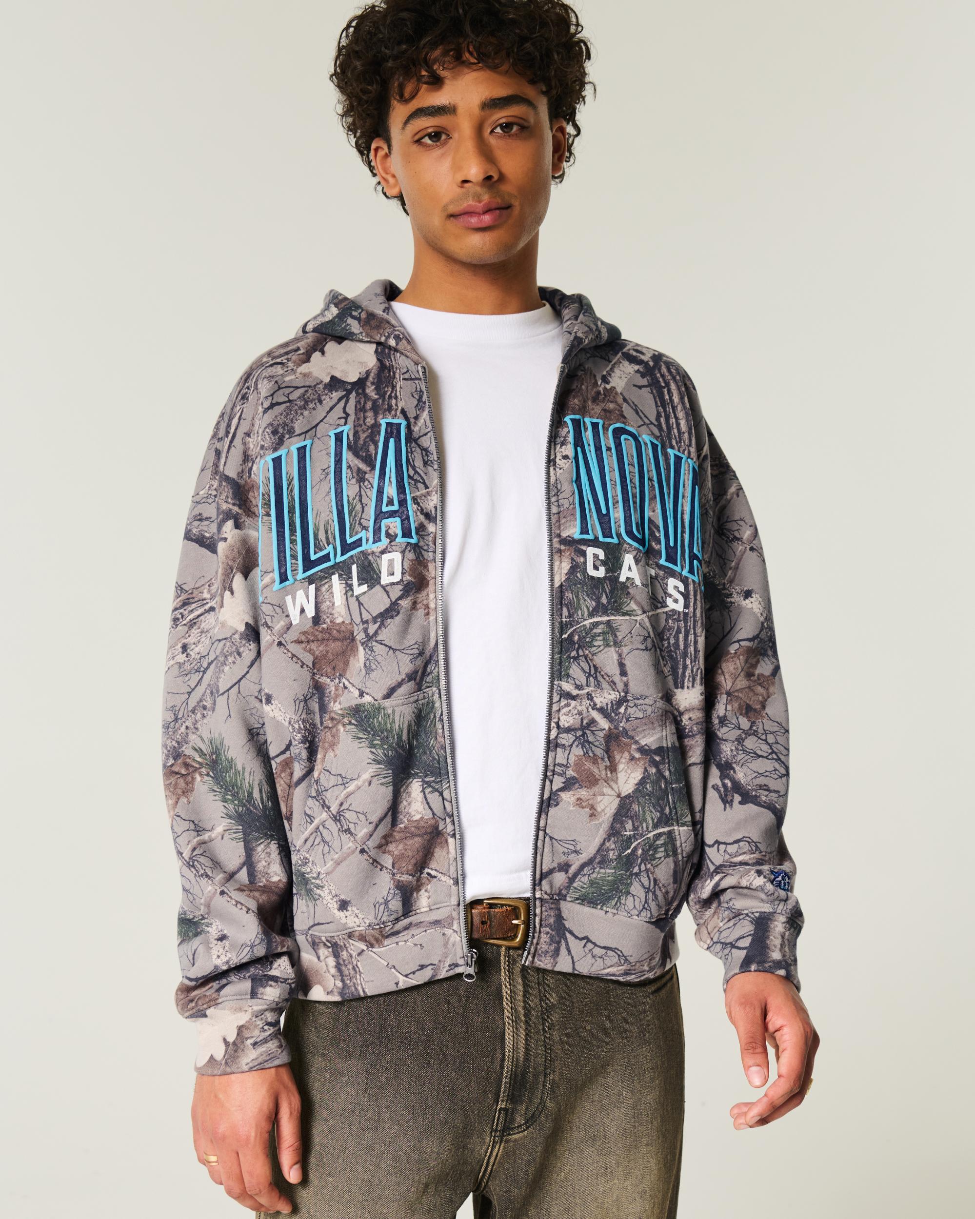 Boxy Zip-Up University of Virginia Graphic Hoodie Product Image