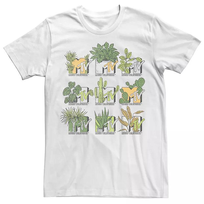 Men's MTV Succulent Grid Logo Tee, Size: XXL, White Product Image