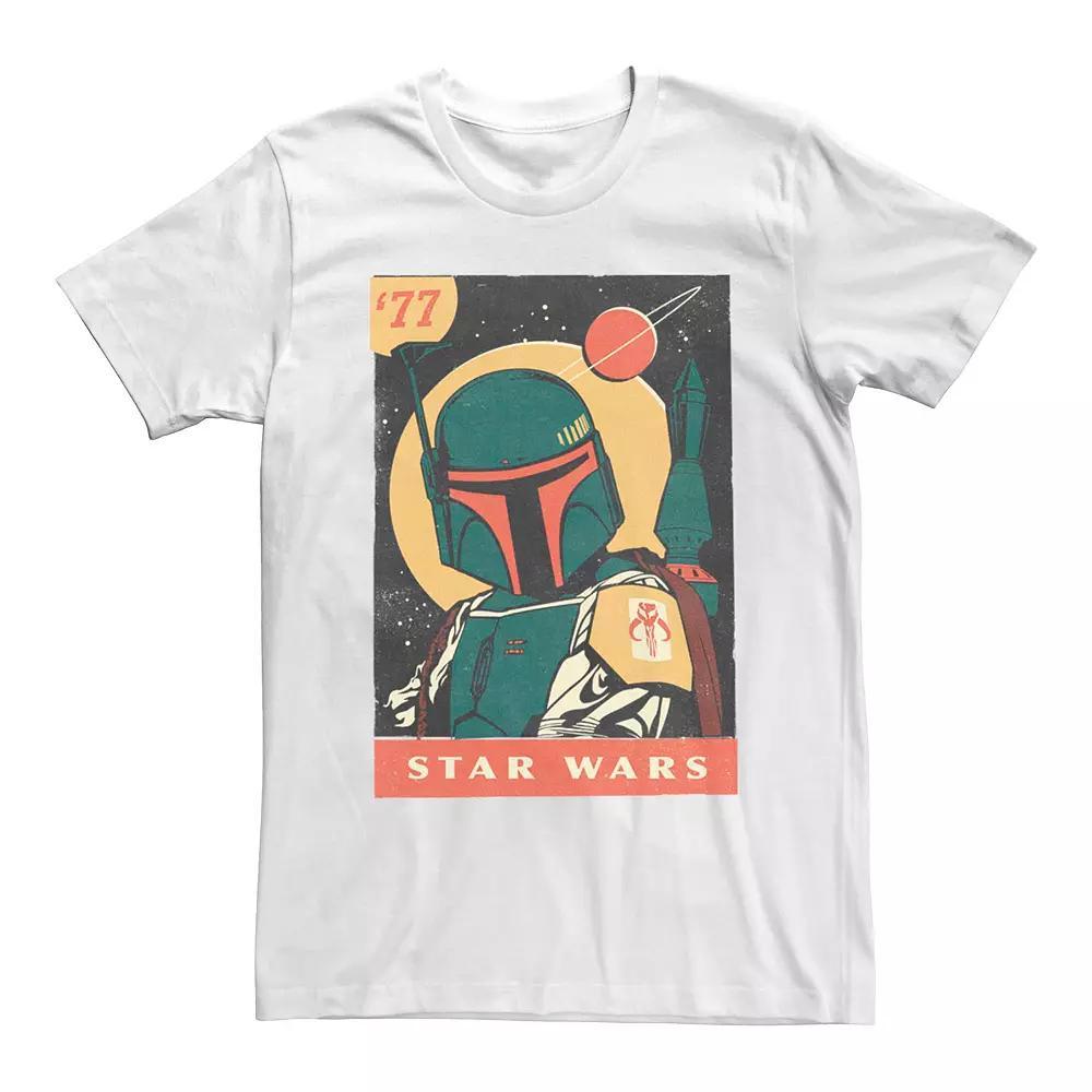 Men's Star Wars Retro Boba Fett Poster Graphic Tee, Size: 3XL, Natural Product Image