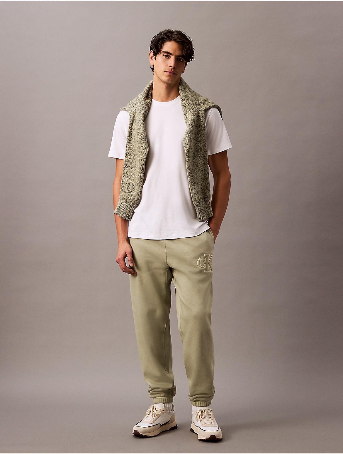 Calvin Klein Men's Archive Fleece Varsity Logo Joggers - Green - XS Product Image