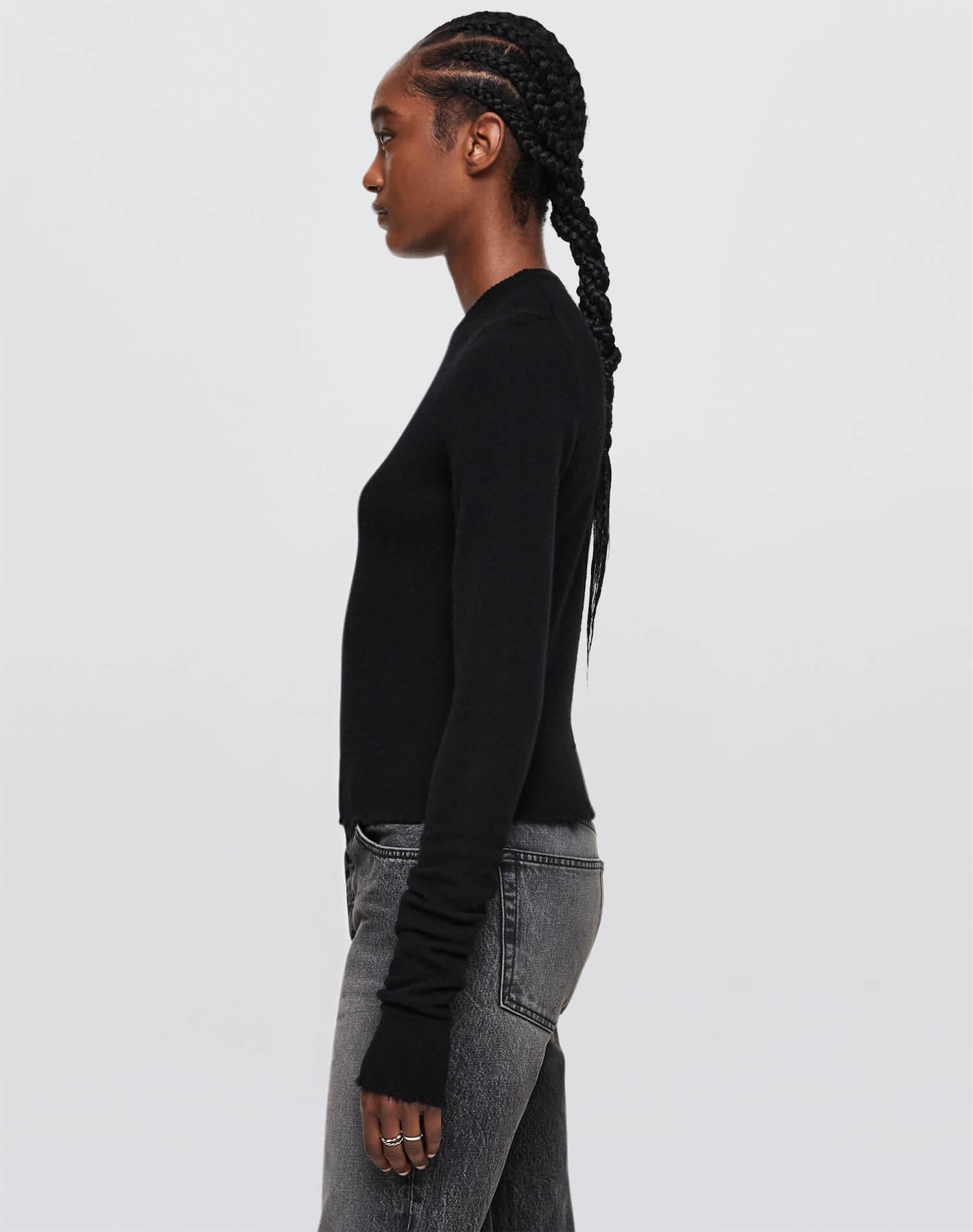 Cashmere Crewneck Pullover - Black Product Image
