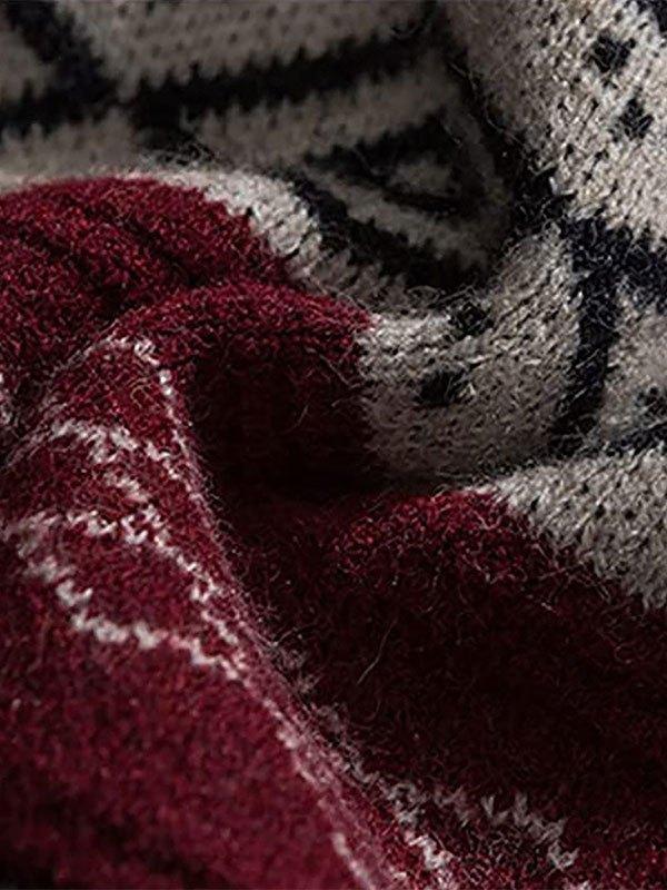 Men's Vintage Jacquard Knit Sweater Product Image