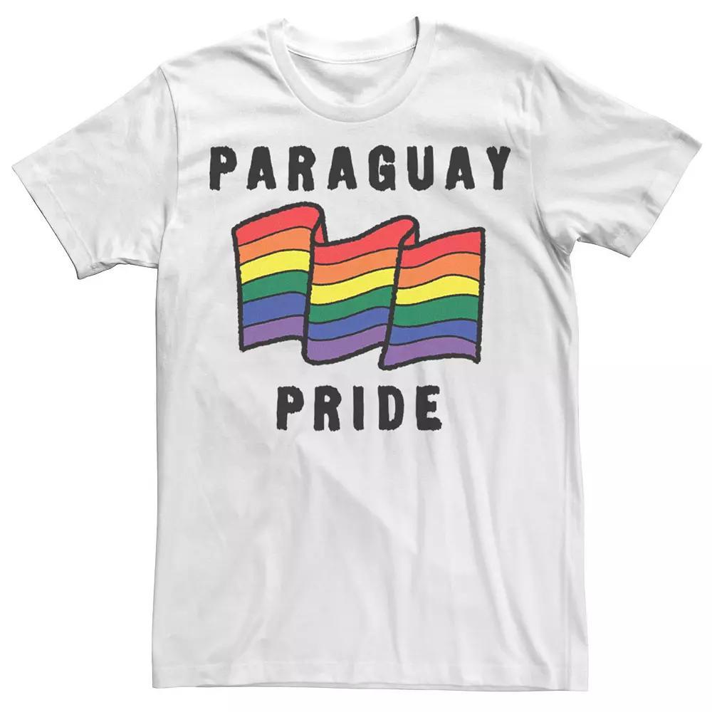 Men's Gonzales Paraguay Pride Sketched Flag Tee, Size: XL, White Product Image