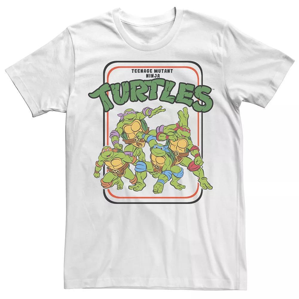 Men's Teenage Mutant Ninja Turtles Vintage Cartoon Group Shot Tee, Size: Large, White Product Image