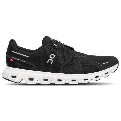 On Mens Cloud 6 Sneakers in Black/White Product Image