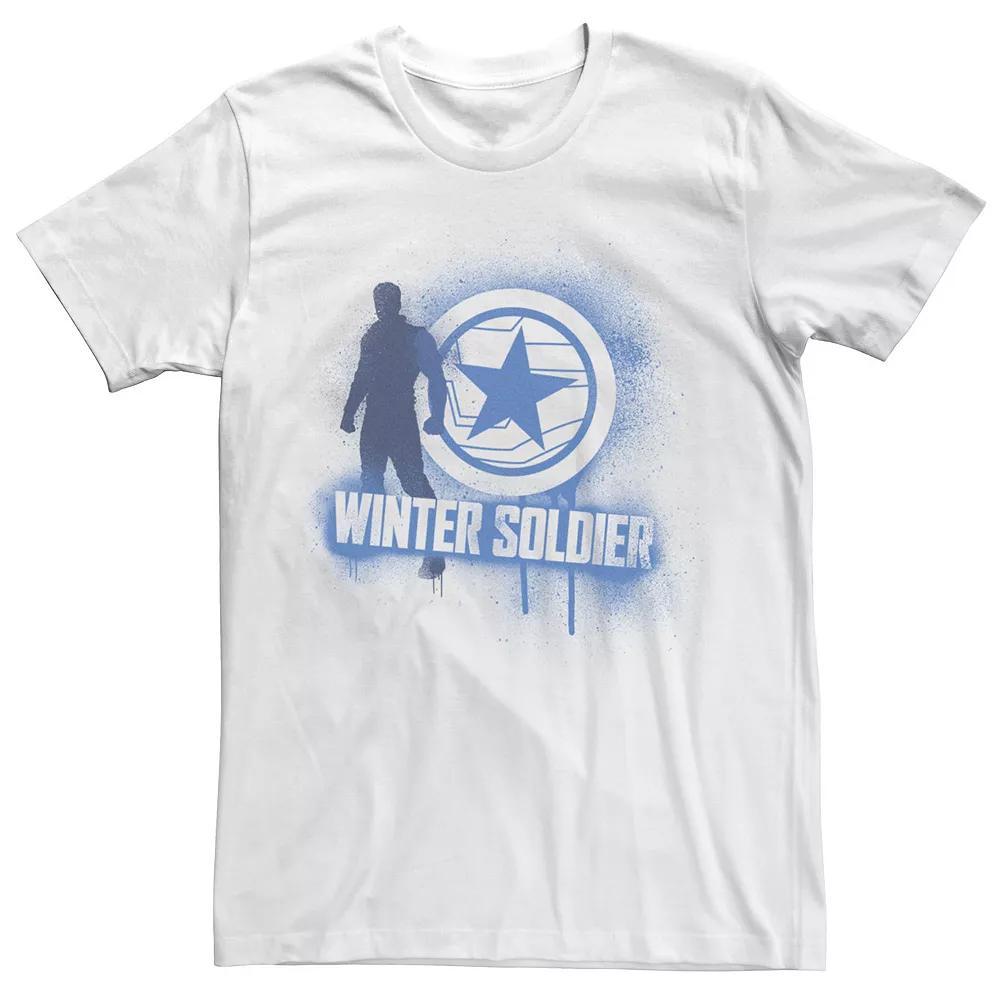 Big & Tall Marvel The Falcon And The Winter Soldier Spray Paint Tee, Men's, Size: XXL Tall, White Product Image