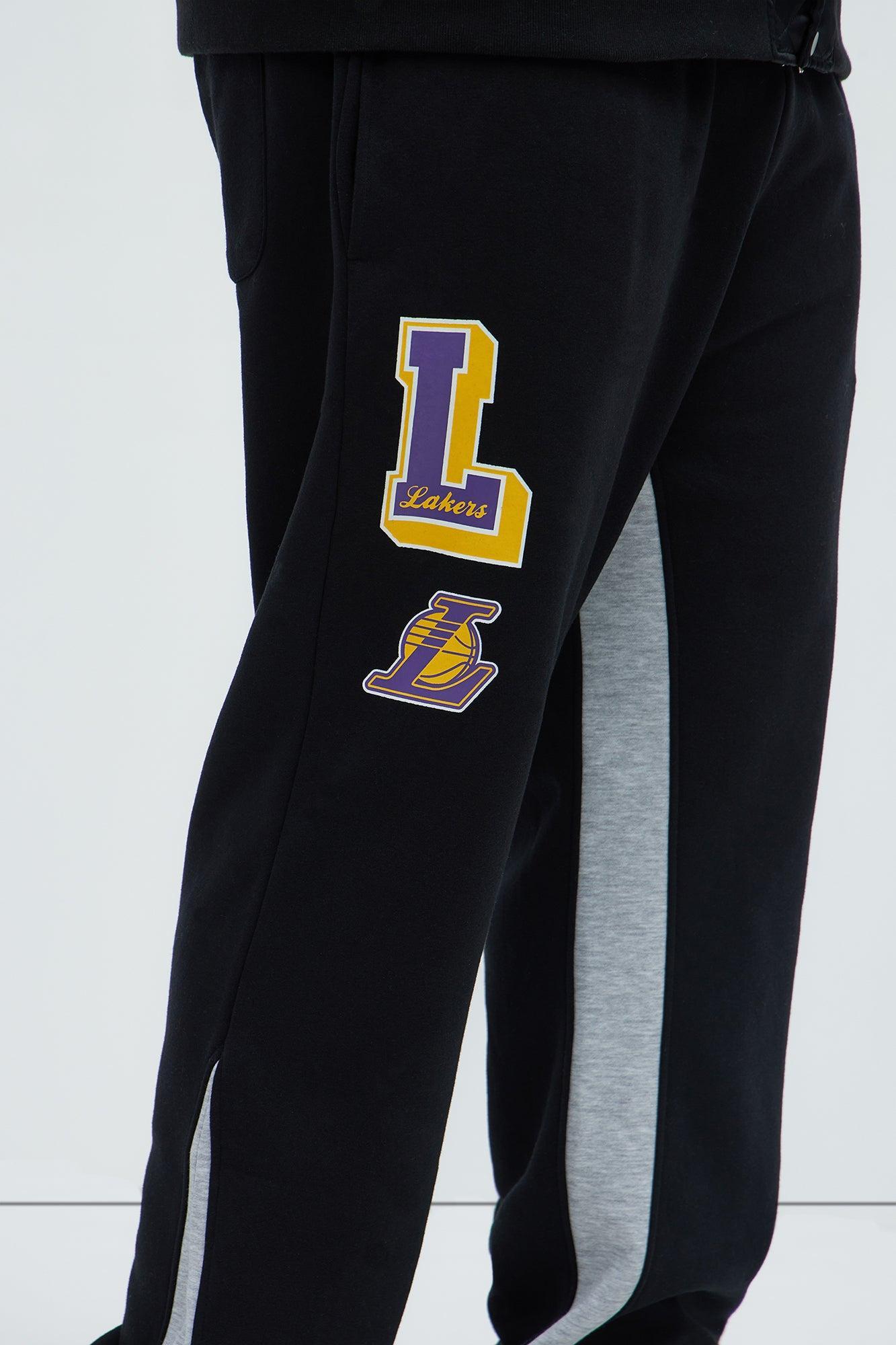 Lakers Backboard Skinny Flare Sweatpants - Black/Purple Product Image