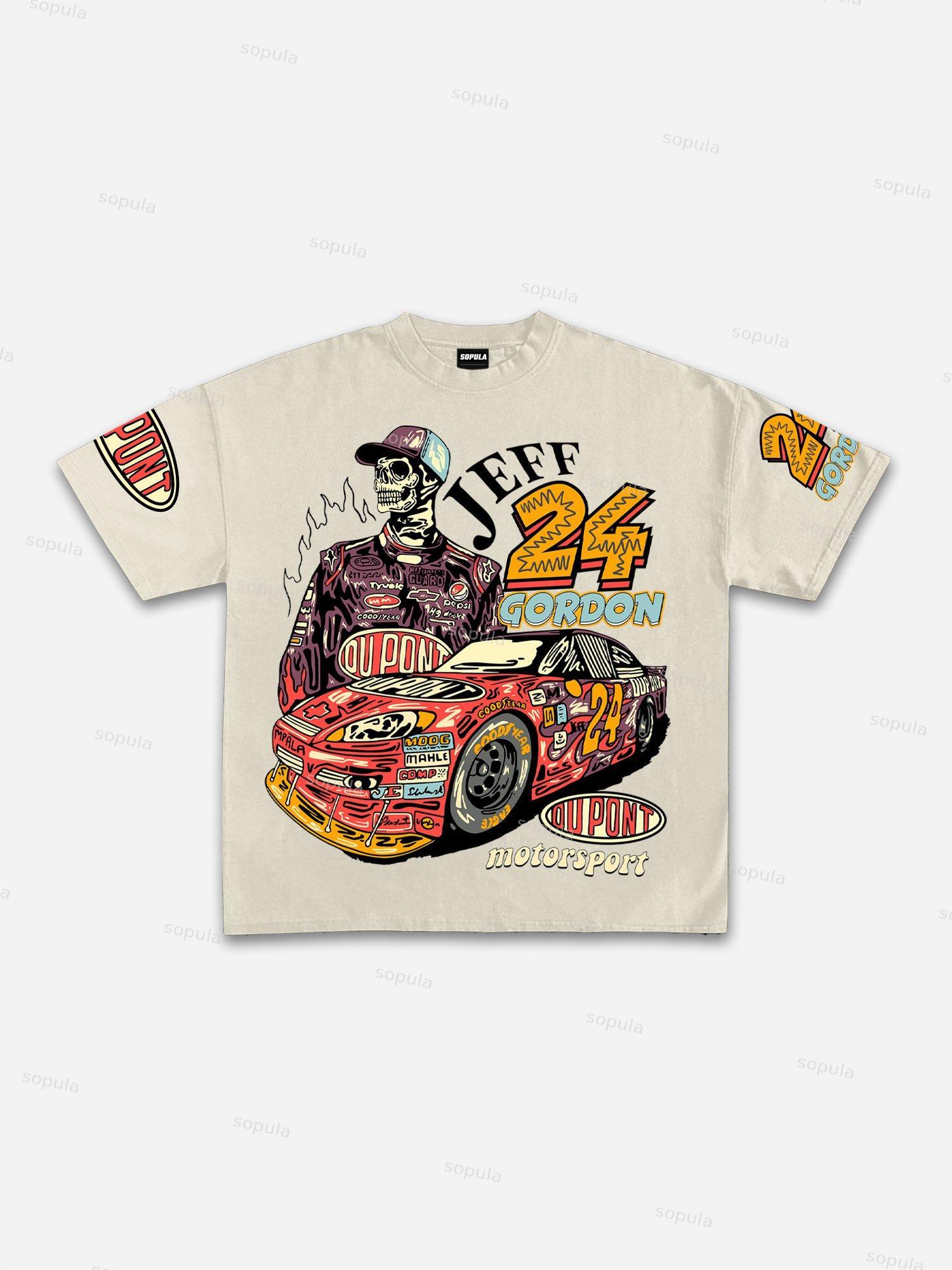Sopula Jeff Gordon 24 Skull Motorsports Graphic T-Shirt Product Image