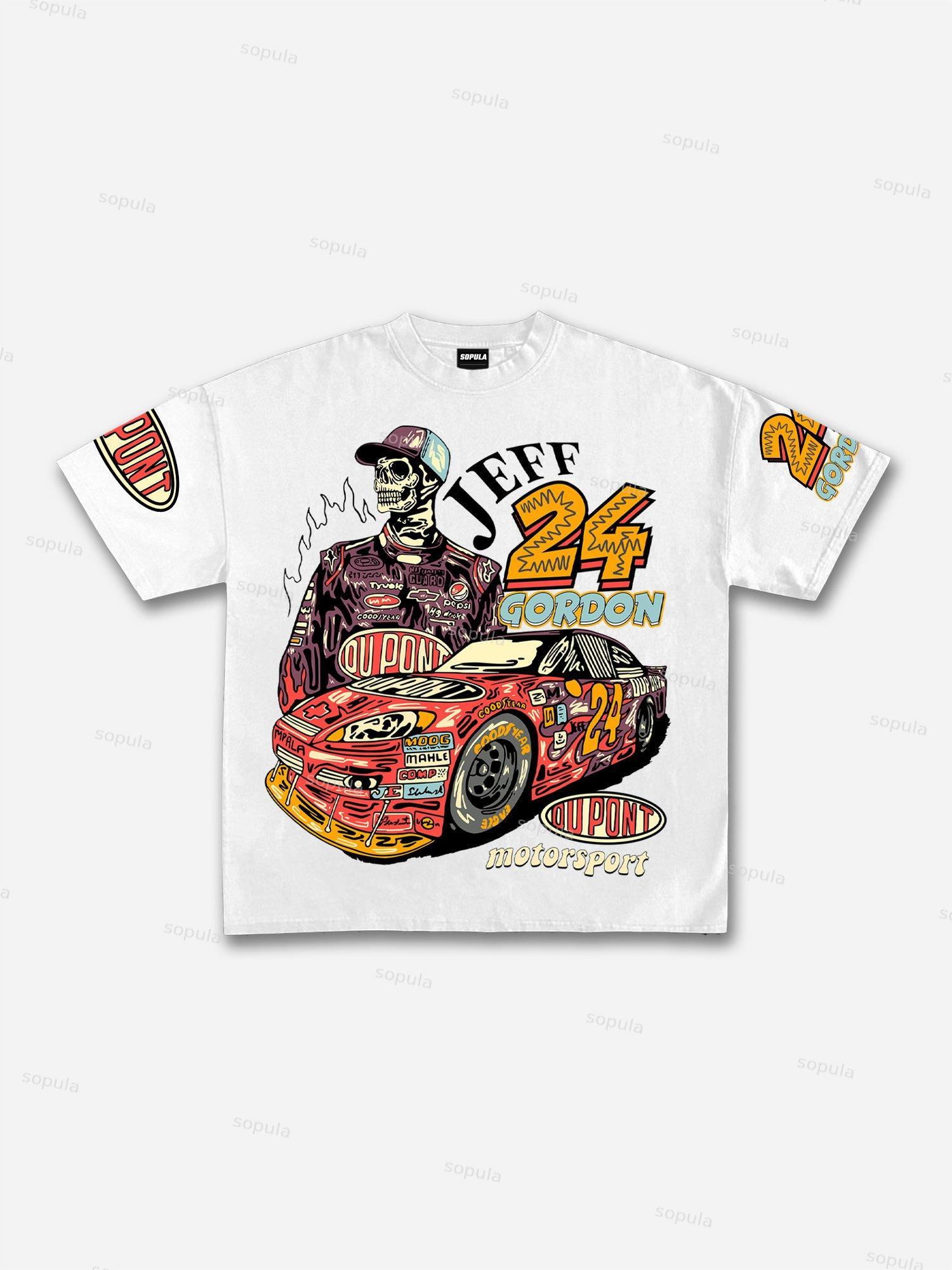 Sopula Jeff Gordon 24 Skull Motorsports Graphic T-Shirt Product Image