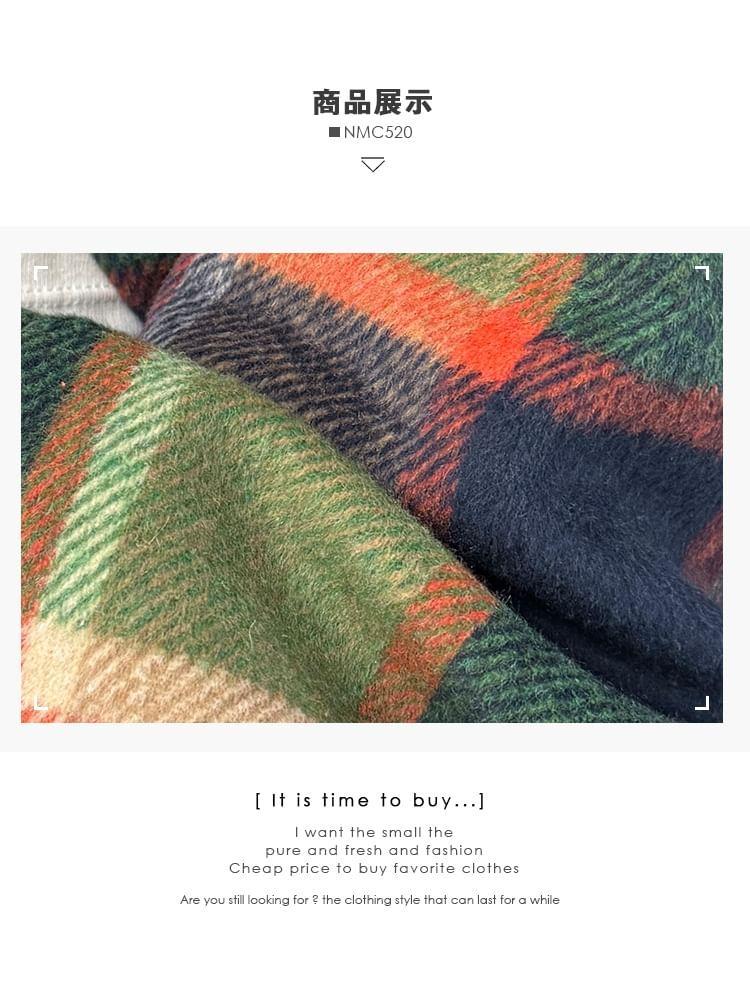 Oversized Plaid Wool Shirt Product Image