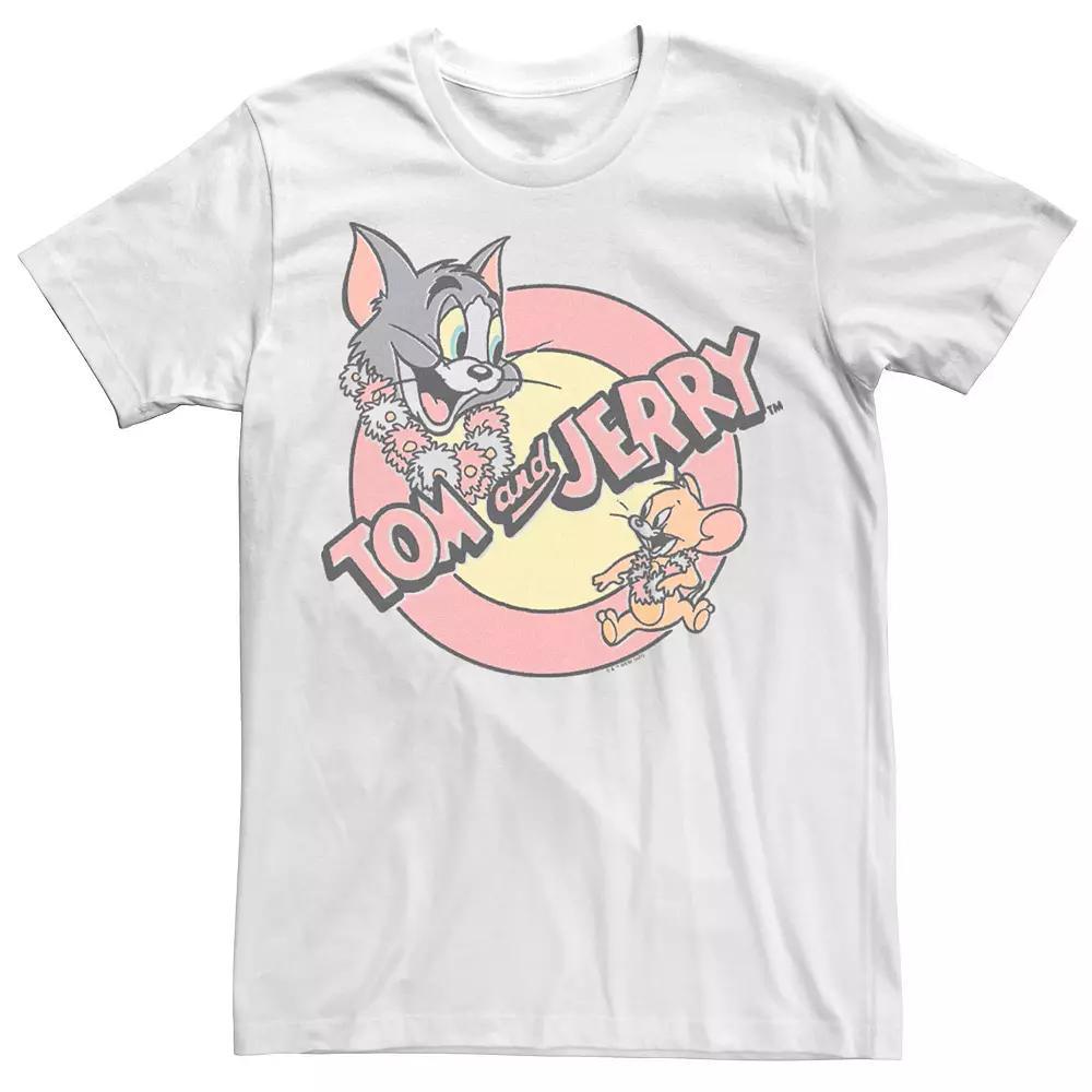 Men's Tom And Jerry Classic Logo Tee, Size: XXL, White Product Image