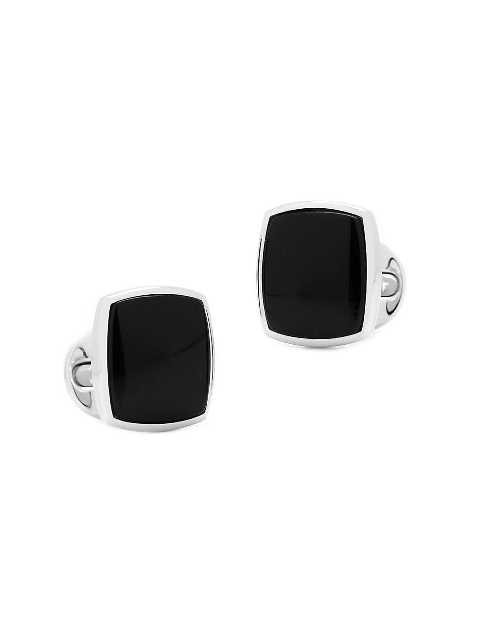 Men's Cuff Links, Inc. Cushion Cut Onyx Cuff Links, Black Product Image