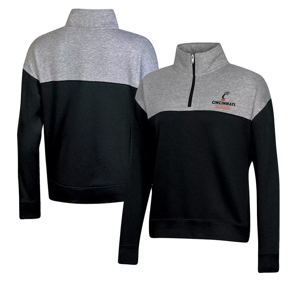 Women's Champion Black Wake Forest Demon Deacons Color-Blocked Quarter-Zip Sweatshirt, Size: XS, Wfu Black Product Image