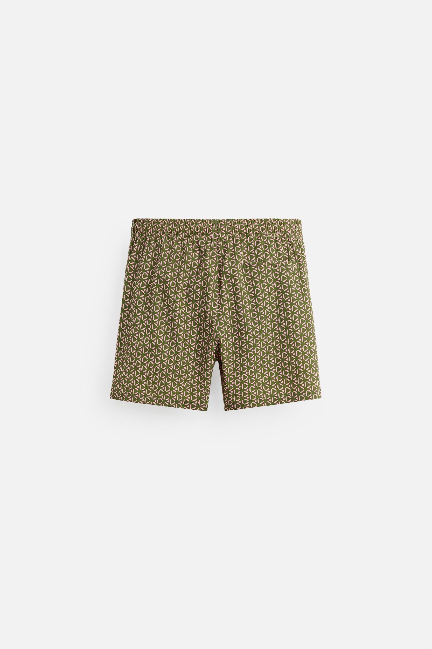 GEOMETRIC PRINT MID-LENGTH SWIMSUIT Product Image