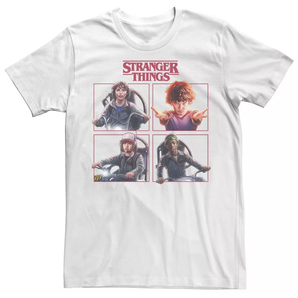 Men's Netflix Stranger Things Group Shot Box Up Logo Tee, Size: XL, White Product Image