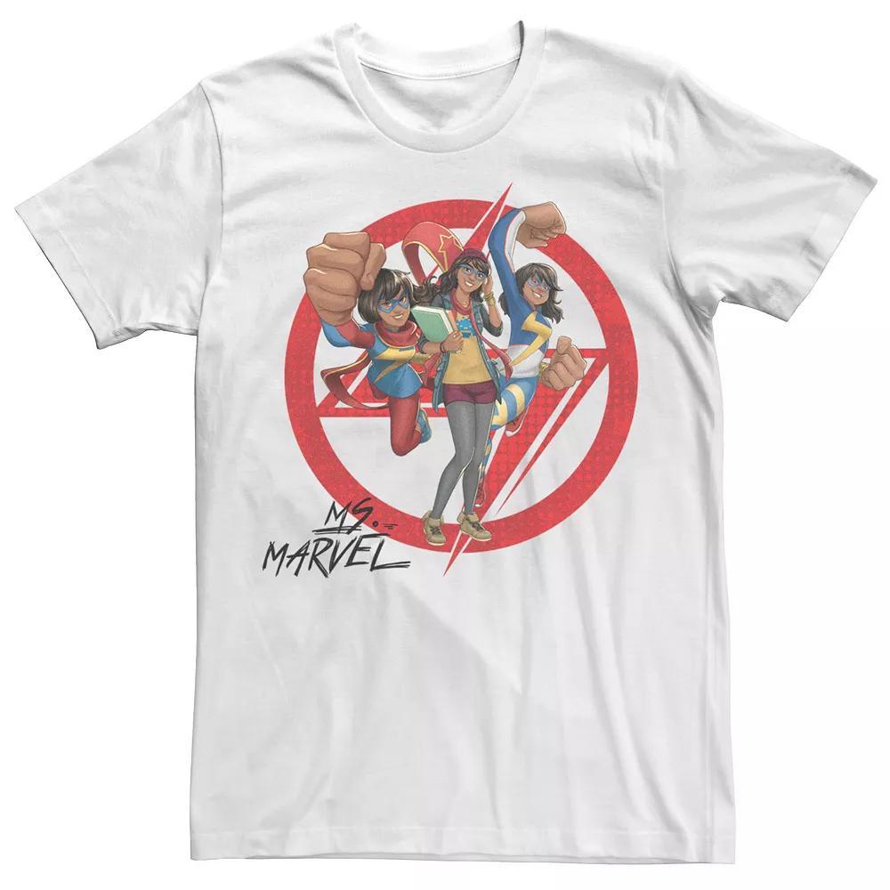 Men's Marvel Rising Secret Warriors Ms. Marvel Symbol Collage Tee, Size: XL, White Product Image