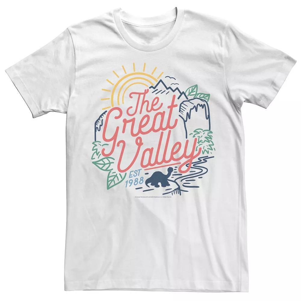 Men's Land Before Time The Great Valley Est. 1988 Outline Portrait Tee, Size: Large, White Product Image