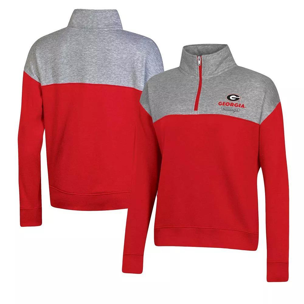 Women's Champion Crimson Oklahoma Sooners Color-Blocked Quarter-Zip Sweatshirt, Size: Large, Red Product Image