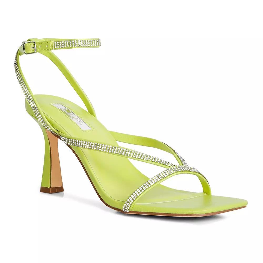 London Rag Crush It Diamante Women's Dress Sandals, Size: 6, Green Product Image