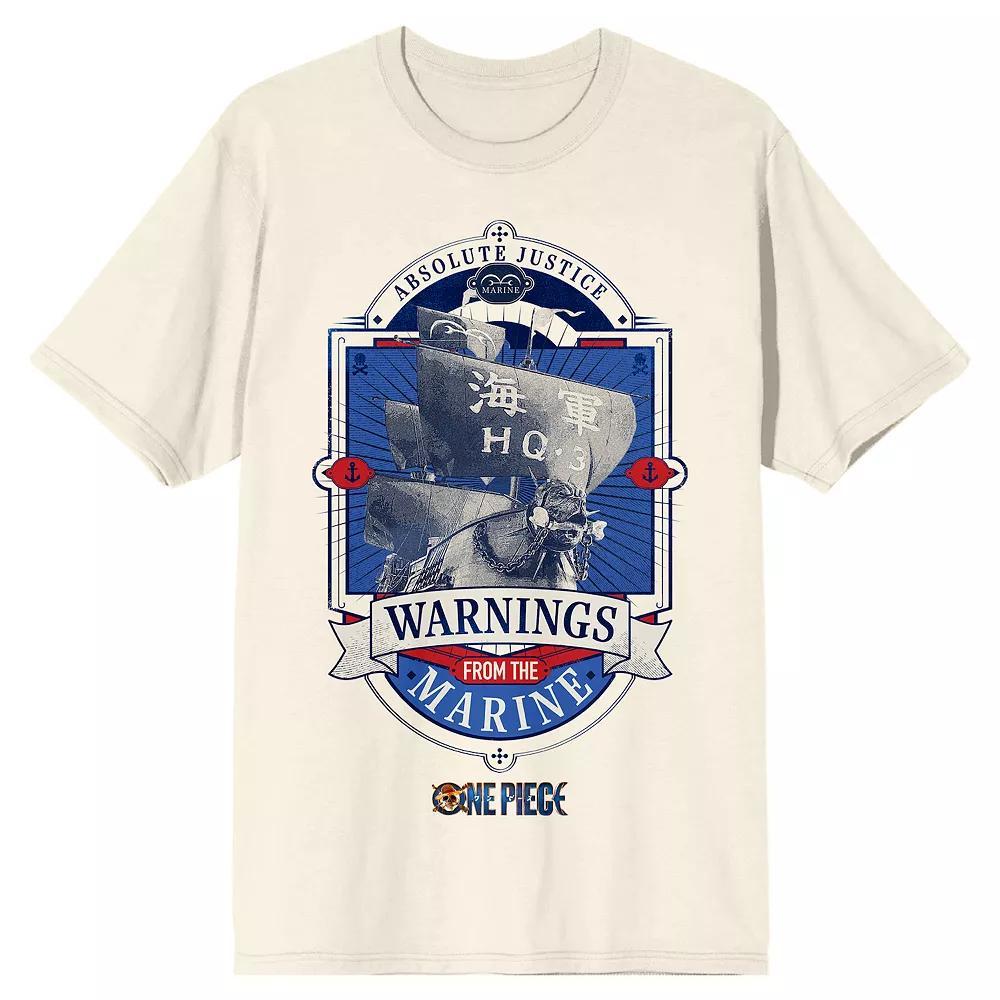 Men's One Piece "Absolute Justice" Graphic Tee, Size: Small 36, Off White Product Image