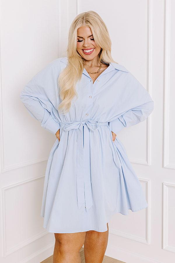 Feeling Social Button Down Mini Dress Curves Product Image