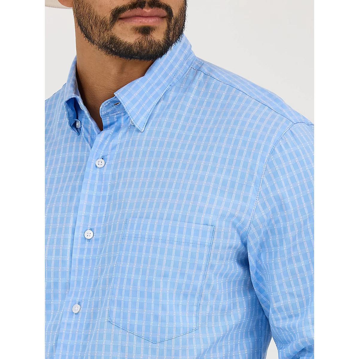Men's Cody Johnson One Pocket Button Down Shirt in Gray Contrast Product Image
