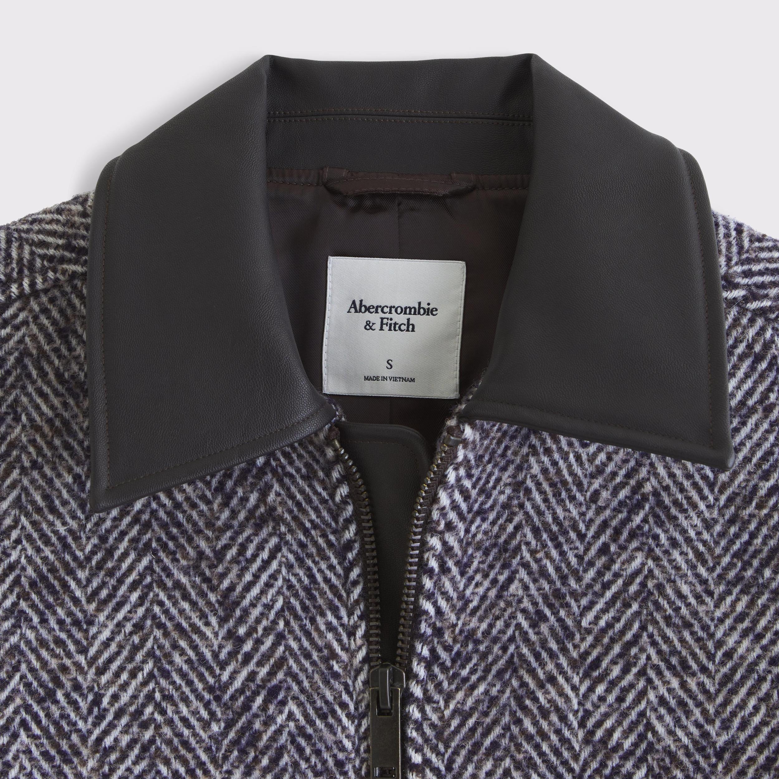 Short Wool-Blend Workwear Coat Product Image