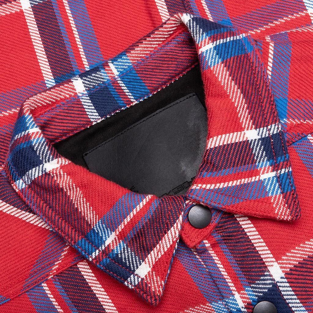 Cropped Outershirt - Red Plaid Male Product Image