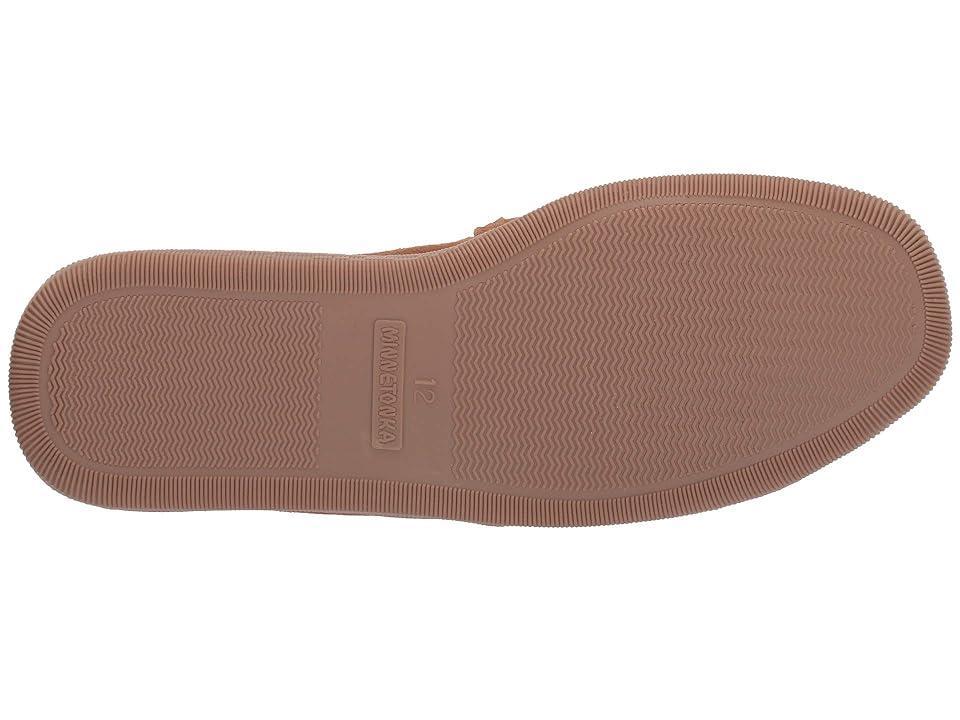 Minnetonka Mens Twin Gore Suede Sheepskin Slippers Product Image