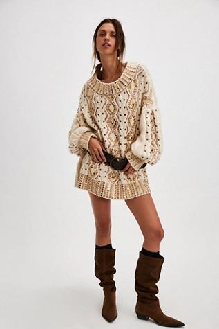 Gilded Cable Embellished Sweater Product Image