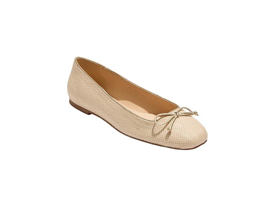 Jack Rogers Kenlyn Ballet Metallic Leather Bow Flats Product Image