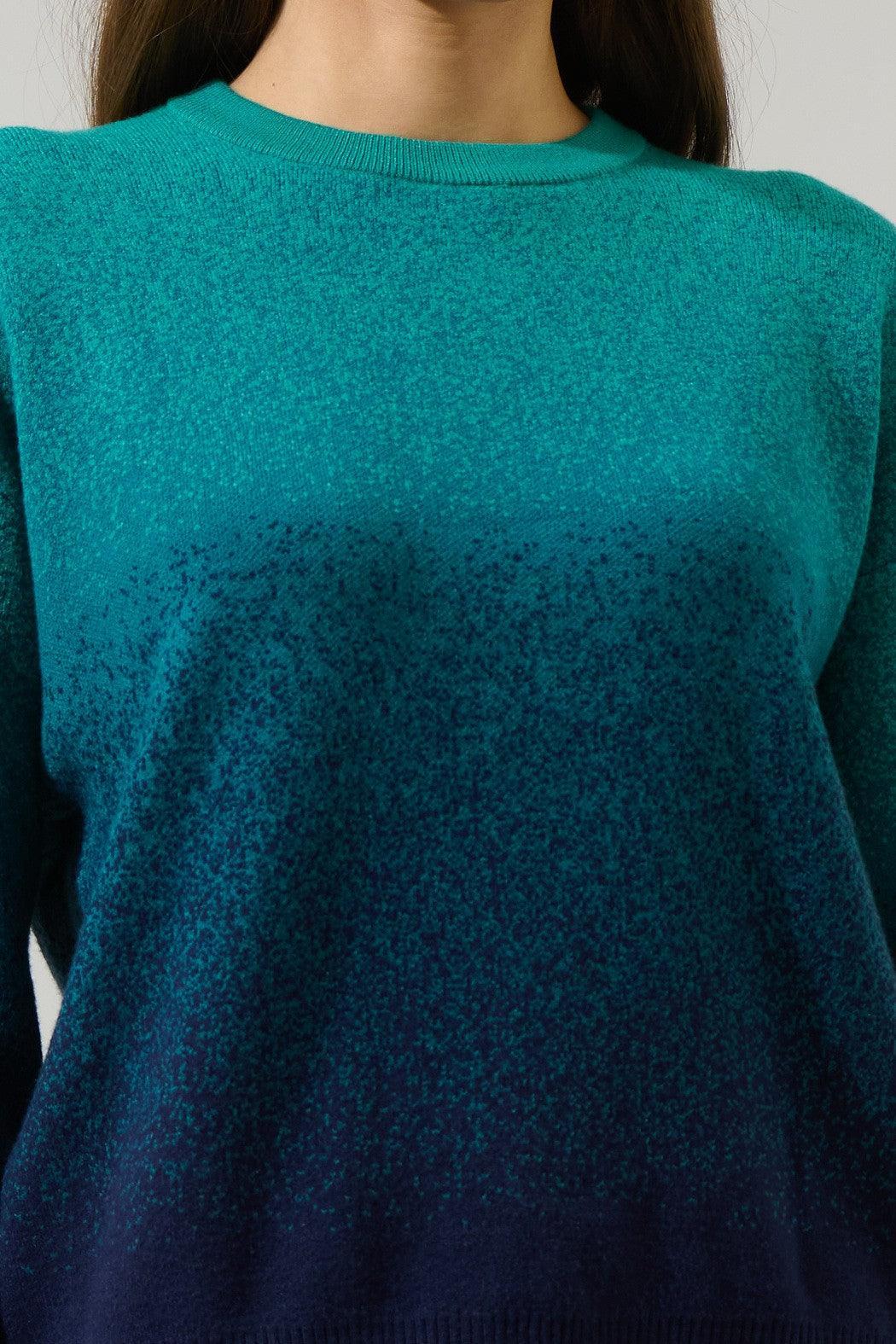 Nessa Gradient Ombre Long Sleeve Sweater Product Image
